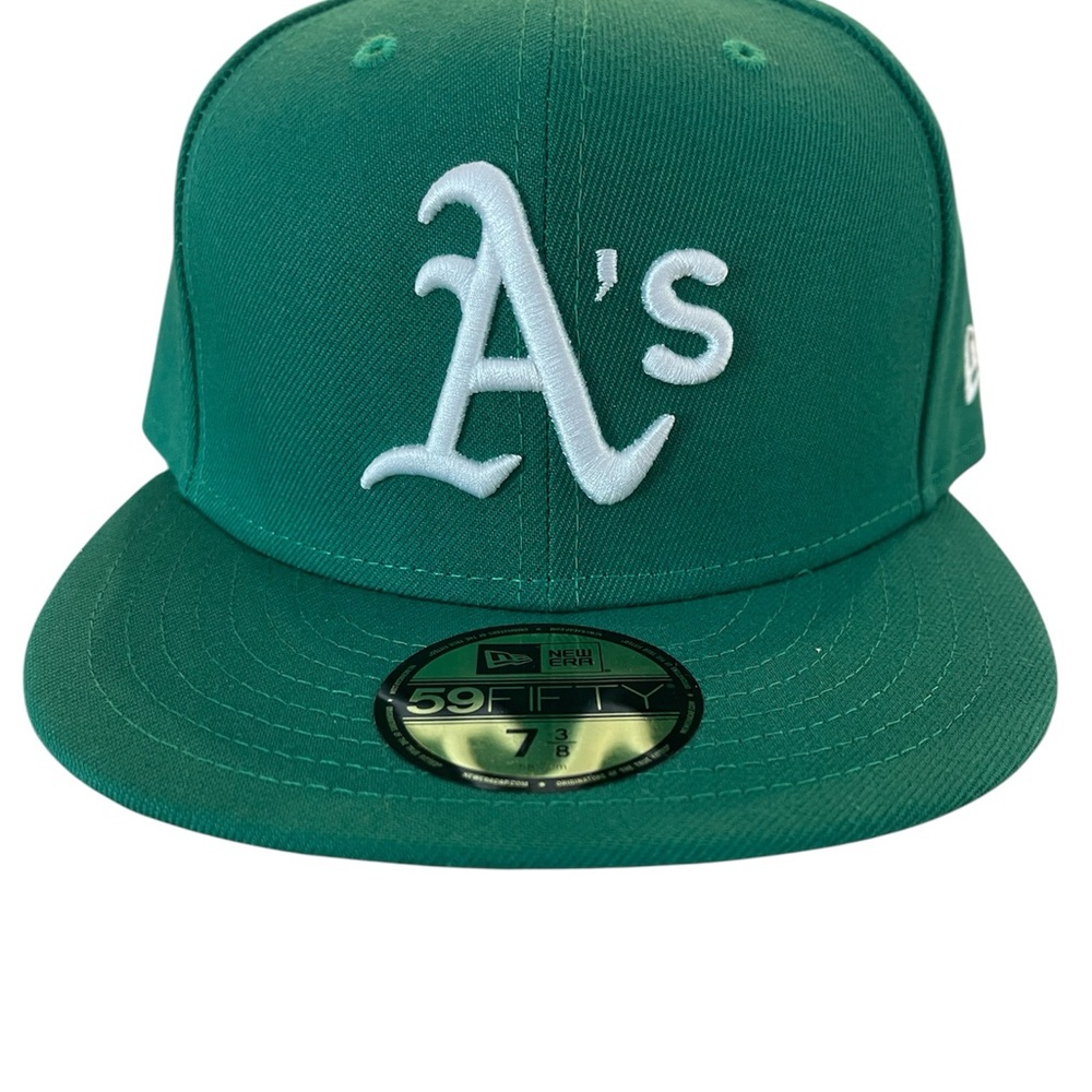 New Era Black and Green 59FIFTY Fitted A’s Baseball Hat